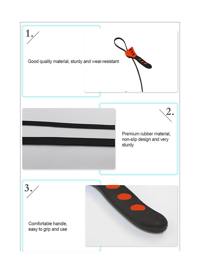 Multi-Functional Rubber Belt Wrench Adjustable Spanner Black/Orange 25x6x11cm  - Image 3