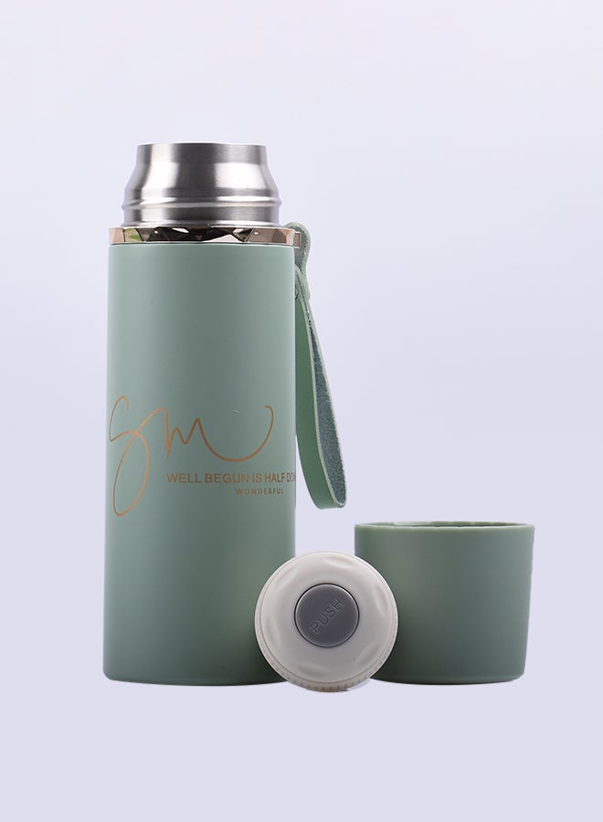 Generic - Stainless Steel Thermal Travel Water Bottle Green 350ml - Image 1