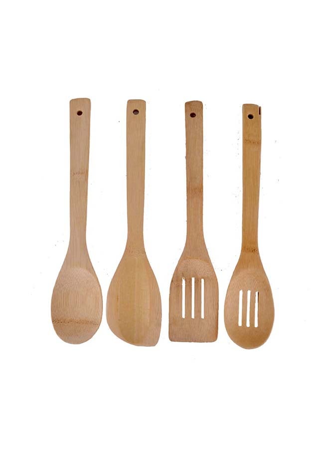 Generic 4-Piece Kitchen Spoon Set Brown 14cm 