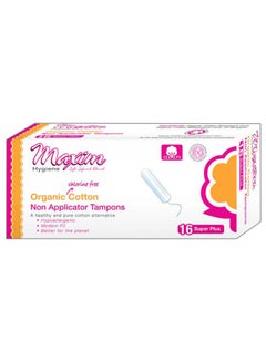 Maxim 16-Piece Non-Applicator Tampons Set White Super Plus 