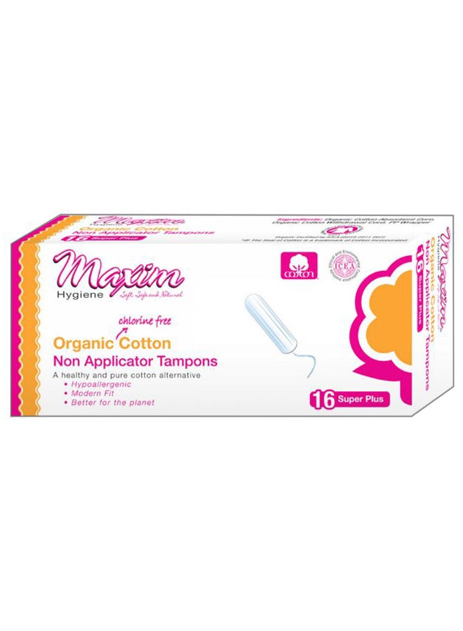 Maxim - 16-Piece Non-Applicator Tampons Set White Super Plus - Image 1