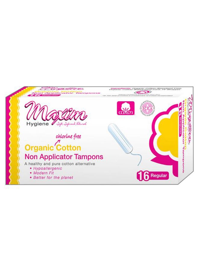 Maxim - 16-Piece Non-Applicator Tampons Set White Regular - Image 1