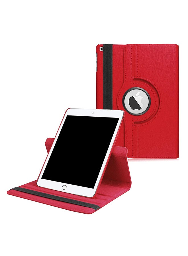 Muzz 360 Degree Rotating Stand  With Auto Sleep Wake For New Ipad 10.2 Inch 2019 Tablet Red  - Image 2