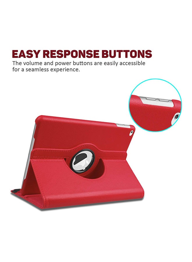 Muzz 360 Degree Rotating Stand  With Auto Sleep Wake For New Ipad 10.2 Inch 2019 Tablet Red  - Image 4