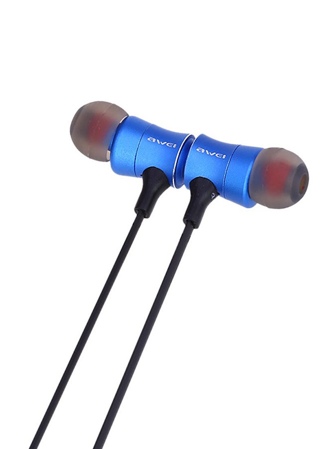 Awei In-Ear Magntic Bluetooth Sports Earphones Blue/Black - Image 2