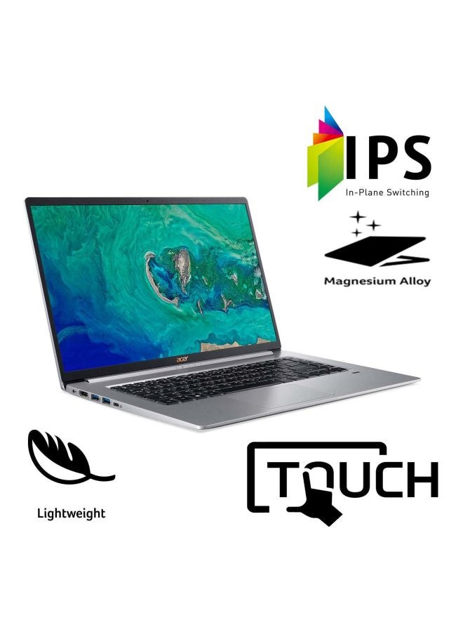 Swift 5 SF515-51T-73TY Laptop With 15.6-Inch Display, Core i7 Processor/16GB RAM/512GB SSD/Intel UHD Graphics 620 Pure Silver
