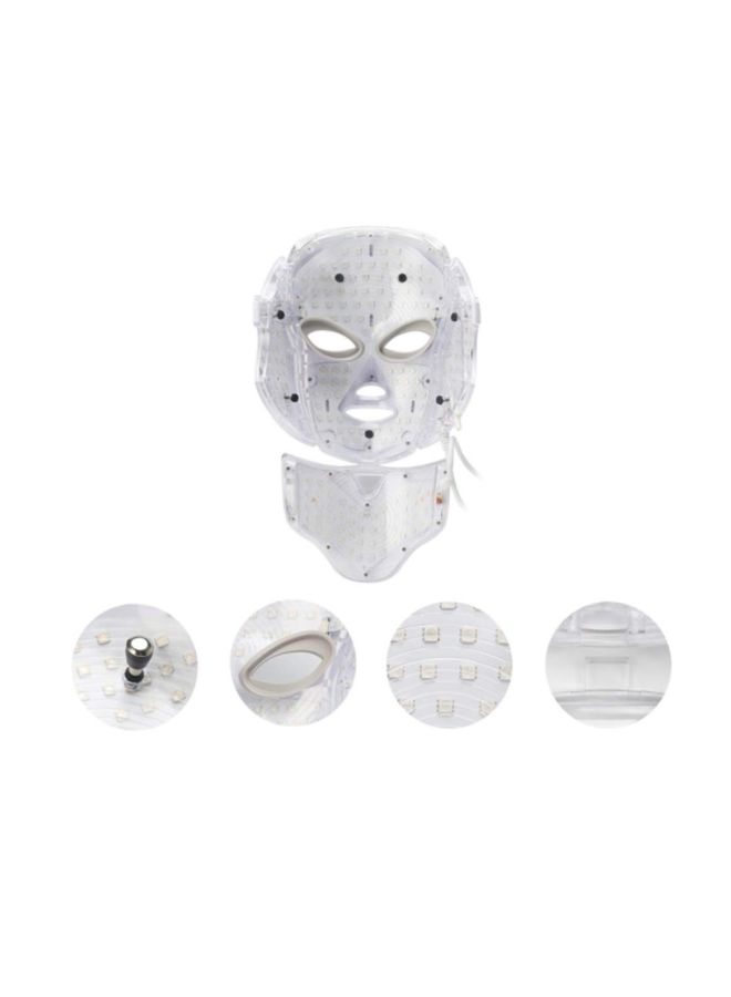 LED Face And Neck Mask Kit White/Black