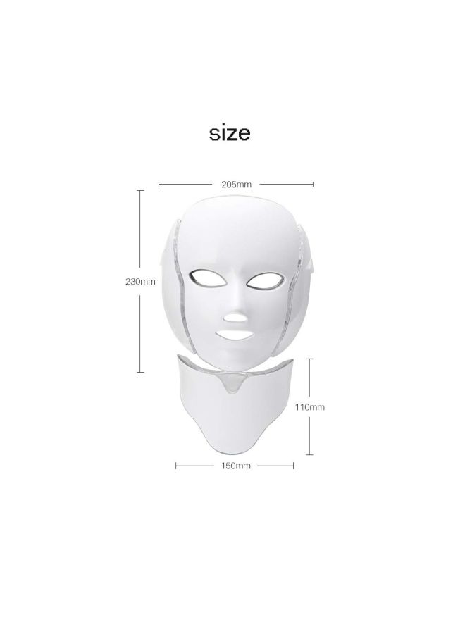 LED Face And Neck Mask Kit White/Black