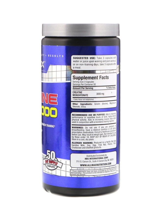 AllMax Nutrition - Creatine 3000mg - 150 Capsules - Image 1