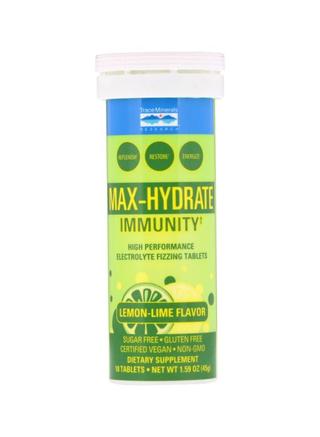 تراس مينيرالز مكمل غذائي ماكس هايدريت إميونيتي لتقوية الجهاز المناعي - تحتوي العلبة على 10 أقراص