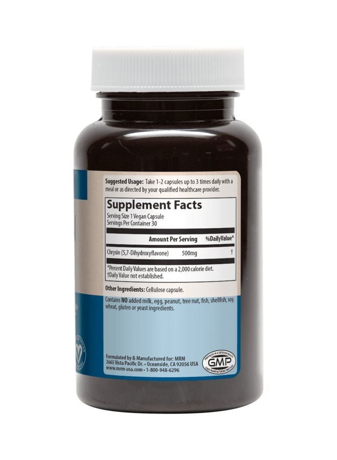 MRM Chrysin 500 Dietary Supplement - 30 Vegan Capsules - Image 2