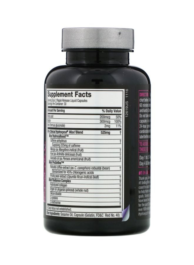 Hydroxycut - Max Powerful Weight Loss Dietary Supplement - 60 Rapid-Release Liquid Capsules - Image 1