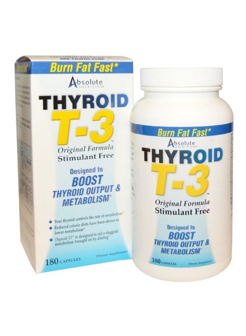 Thyroid T-3 Dietary Supplement - 180 Capsules