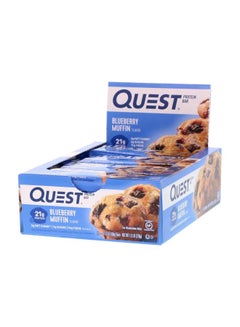 QUEST NUTRITION 12-Piece Protein Bars - Blueberry Muffin Dietary Supplement 