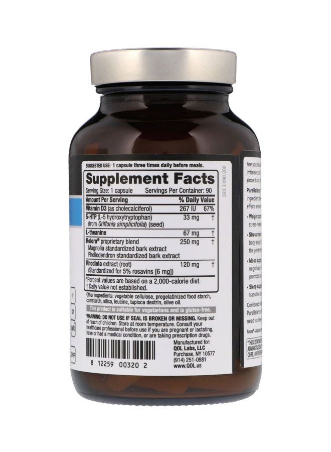 Quality of Life - PureBalance Serotonin Dietary Supplement - 90 Capsules - Image 1
