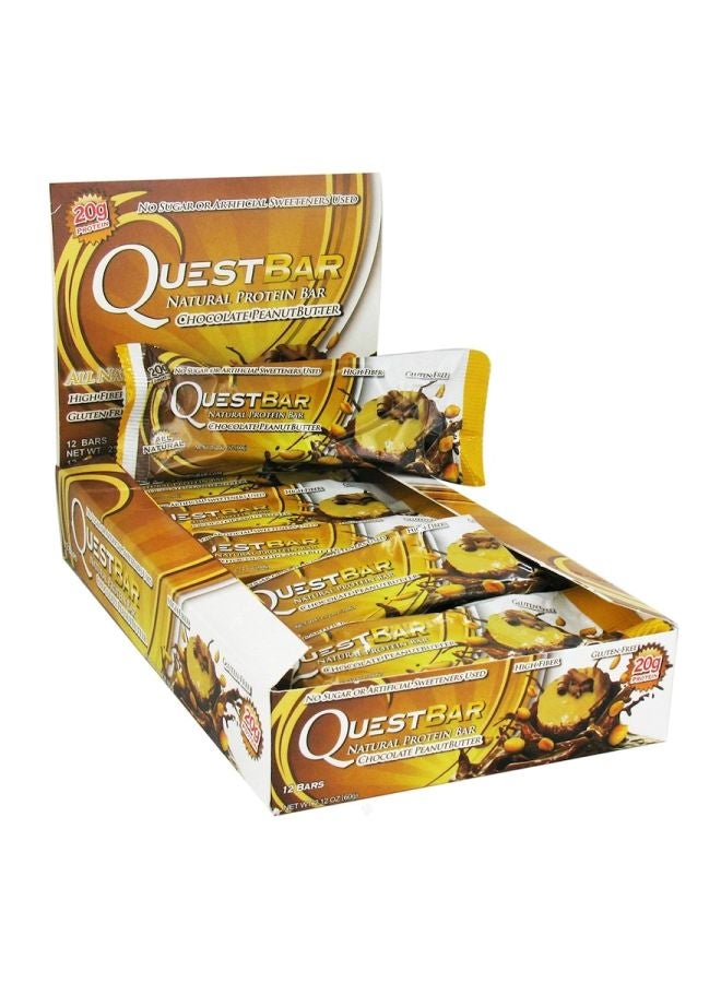 QUEST NUTRITION 12-Piece Chocolate Peanut Butter Protein Bar Set 