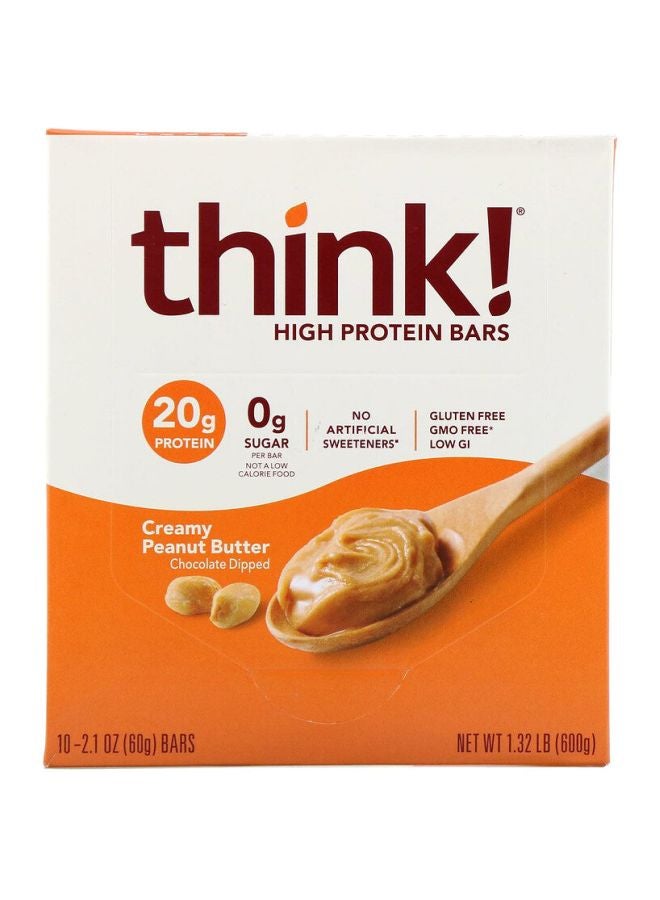 Think 10-Piece Creamy Peanut Butter High Protein Bar Set - Image 3