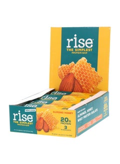 RISE Pack Of 12 The Simplest Protein Bars - Almond Honey 