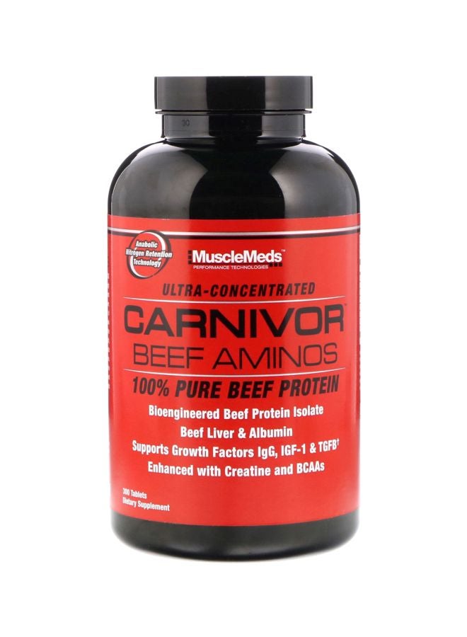 MUSCLEMEDS Carnivor Beef Aminos Dietary Supplement - 300 Tablets 