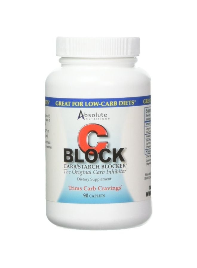 Absolute Nutrition - C Block Carb Starch Blocker Dietary Supplement 700 mg- 90 Tablets - Image 1