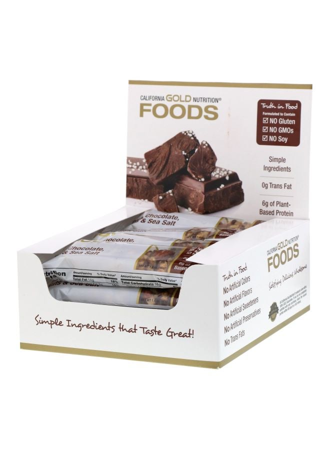 California Gold Nutrition Pack Of 12 Dark Chocolate, Nuts And Sea Salt Bars 