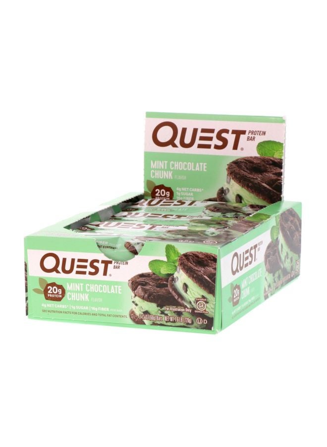 QUEST NUTRITION 12-Piece Protein Bar - Mint Chocolate Chunk 