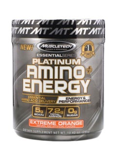 Platinum Amino Plus Energy Powder - Extreme Orange - 295 Gram