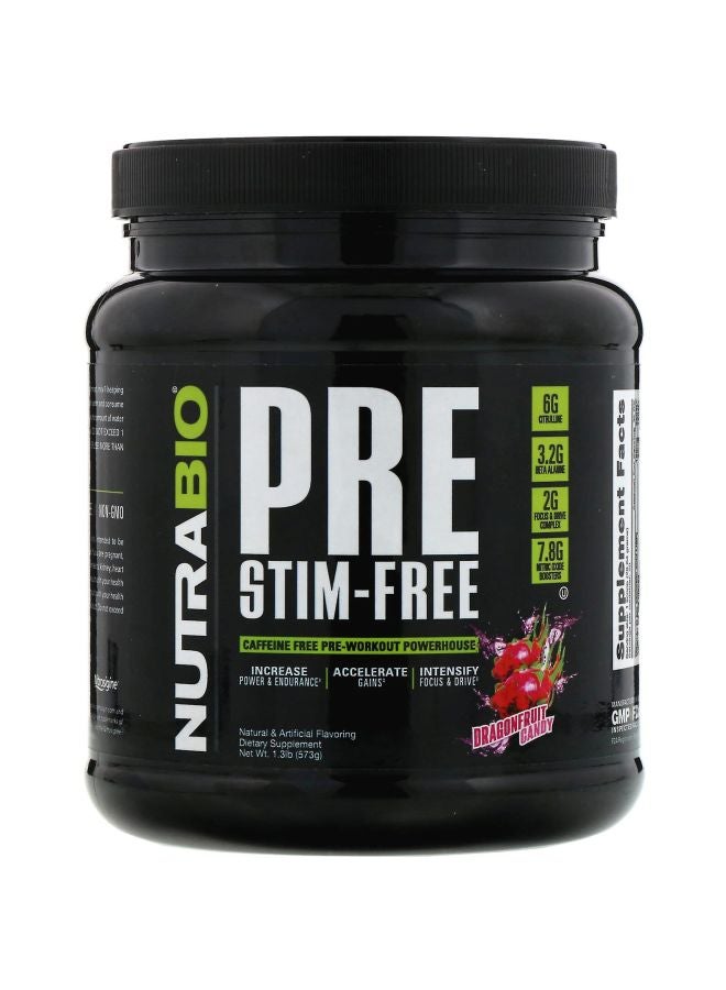NutraBio - Pre Stim-Free Pre-Workout Dietary Supplement - Dragonfruit Candy - Image 1
