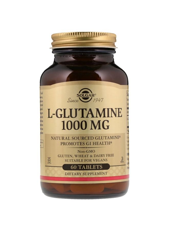 Solgar L-Glutamine 1000mg Dietary Supplement - 60 Tablets