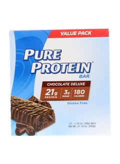 Pure Protein 12-Piece Chocolate Deluxe Protein Bar - Chocolate Deluxe  - Image 2