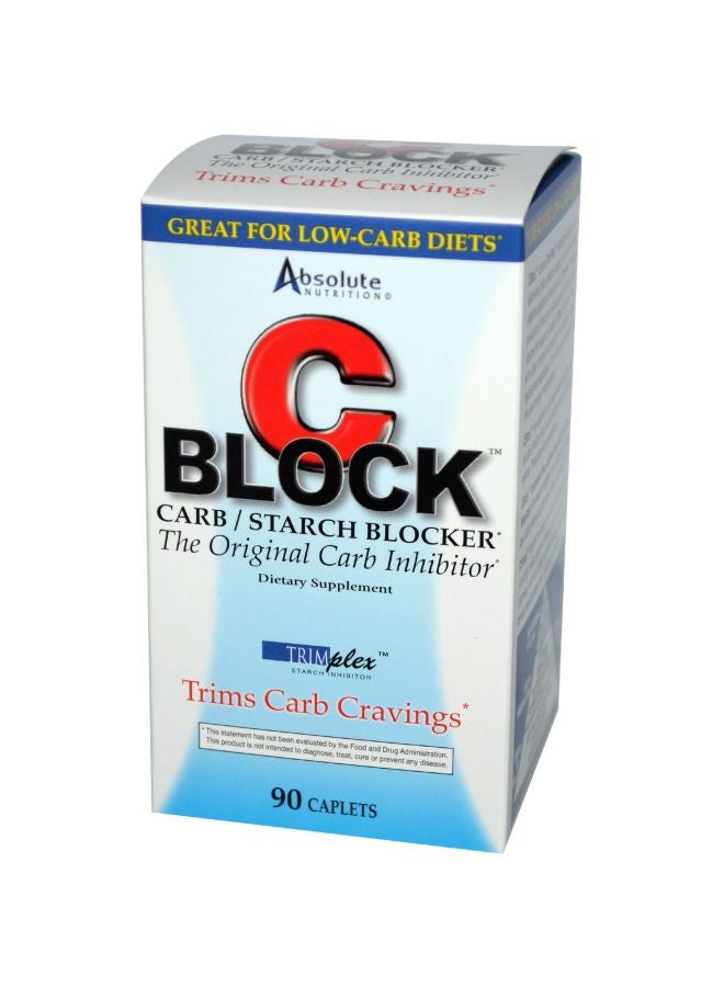 Absolute Nutrition - C Block Carb Starch Blocker Dietary Supplement 700 mg- 90 Tablets - Image 1
