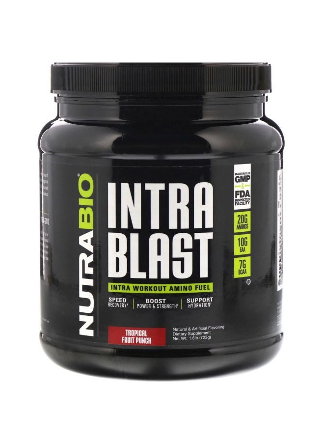 NutraBio Labs Intra Blast Workout Amino Fuel Dietary Supplement - Tropical Fruit Punch 