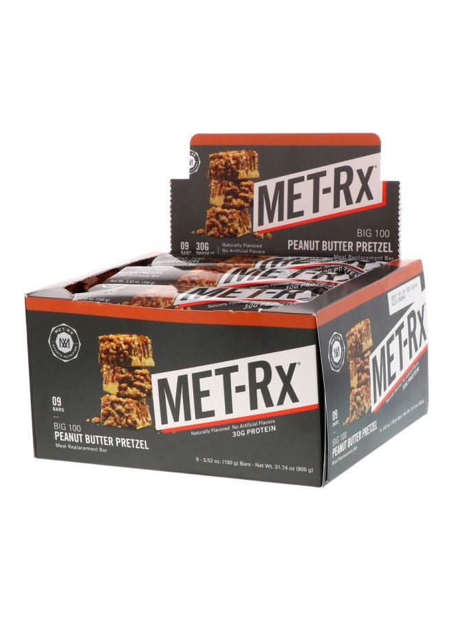 مت ركس قطع بروتين 100 بديلة الوجبة بزبدة الفول السوداني والبريتزل من 9 قطع - Image 2