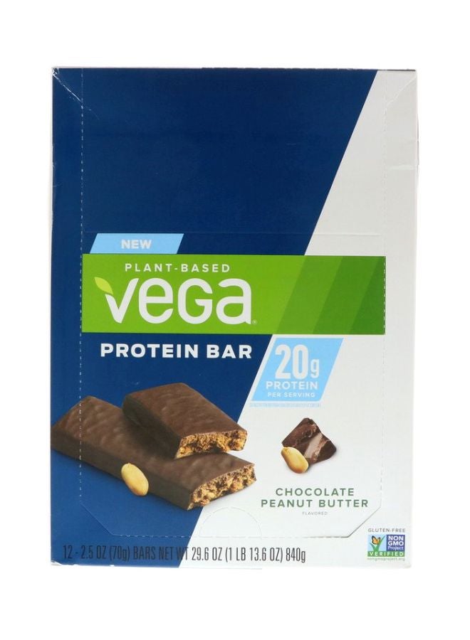 Vega - 12-Piece Chocolate Peanut Butter Protein Bar Set - Image 1