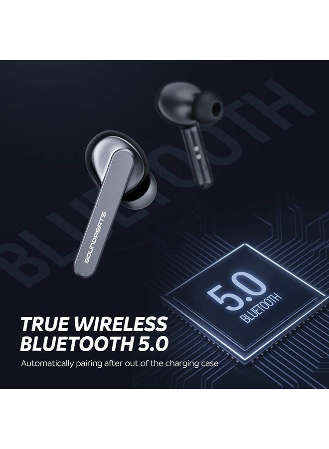 SoundPEATS - Truecapsule Stereo Bluetooth Wireless In-Ear Earphones With Charging Case Jet Black - Image 1