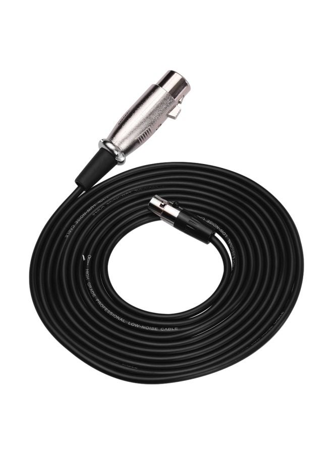 4-Pin Mini XLR To XLR Microphone Cable I4701-3-A Black/Silver - Image 1