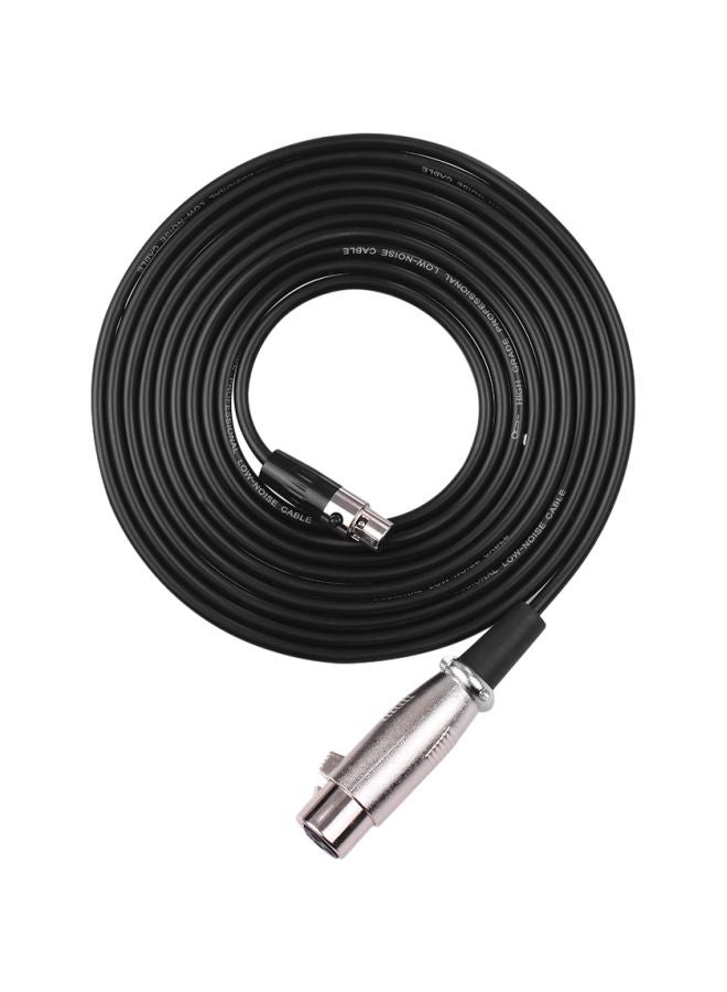 3-Pin Mini XLR To XLR Microphone Cable I4702-3-A Black/Silver  - Image 1