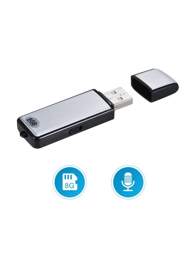 USB Digital Audio Voice Recorder OS0714B-A Black/Silver - Image 3