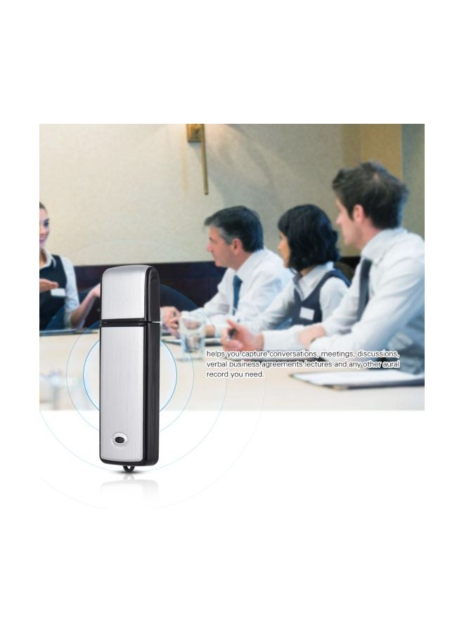 USB Digital Audio Voice Recorder OS0714B-A Black/Silver - Image 4