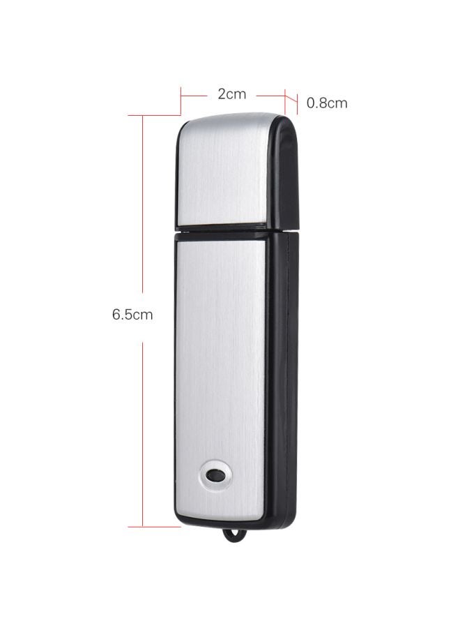 USB Digital Audio Voice Recorder OS0714B-A Black/Silver - Image 2