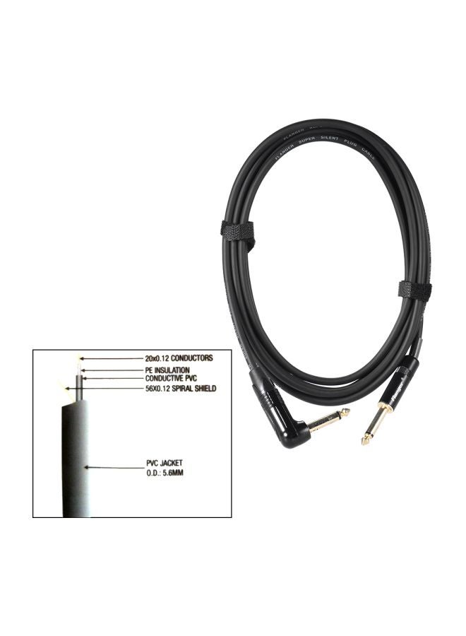 Electric Guitar Connecting Audio Cable I2203-A Black