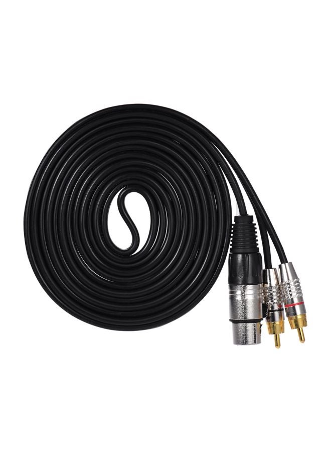 موصل كابل صوت ستيريو للتوصيل من منفذ XLR أنثى إلى منفذ RCA ذكر I2802-3-A أسود - Image 2