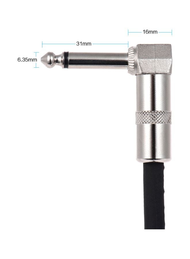 6-Piece Guitar Effect Pedal Instrument Patch Cable With Plug I2865-2-A Black/Sliver - Image 3