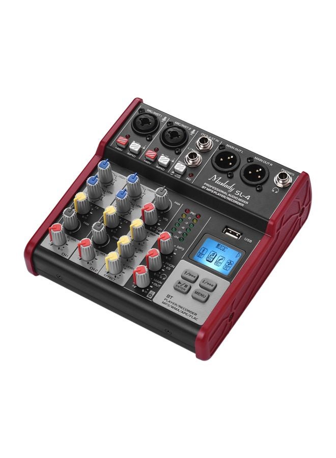 Muslady 4-Channel Mixing Console Mixer I4389EU-A Red  - Image 3