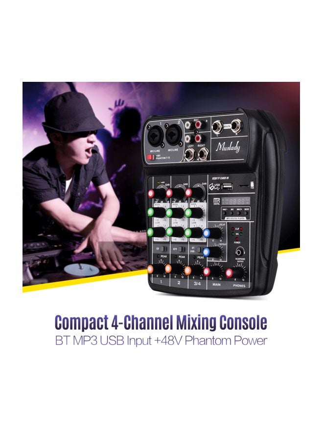 Muslady AI-4 Digital Audio Mixing Console I4714B-UK-A Black  - Image 4