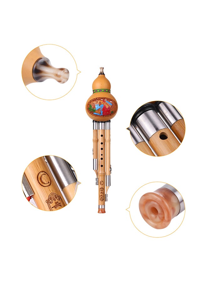 Generic Hulusi Cucurbit Bottle Gourd Flute With Carry Case  - Image 2