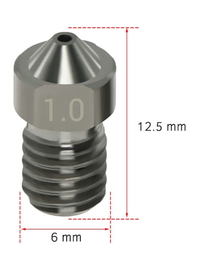 أيبيسي طقم فوهات طابعة من الصلب ثلاثية الأبعاد من 4 قطع فضي - Image 3