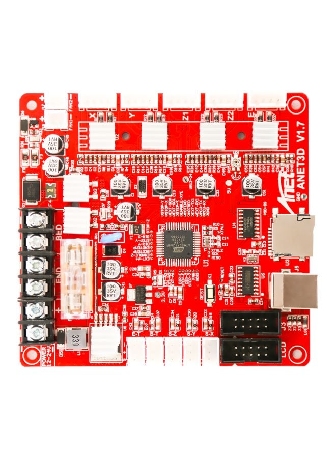 Anet - A1284-Base Mother Board For Anet A6 Red/Black/Silver - Image 1