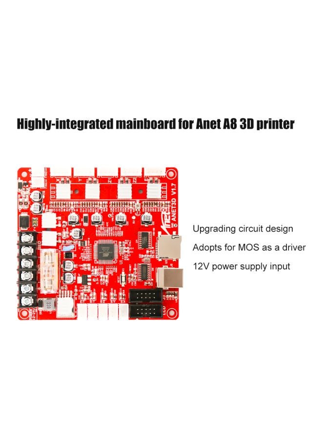 Anet - A1284-Base Mother Board For Anet A6 Red/Black/Silver - Image 1