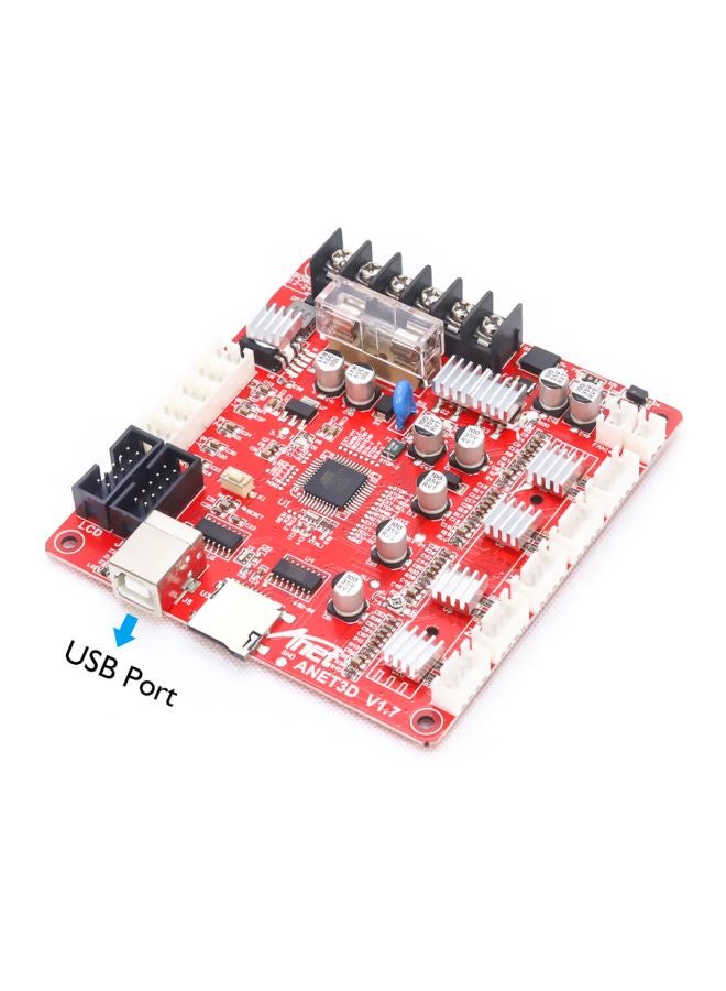 Anet - A1284-Base Mother Board For Anet A6 Red/Black/Silver - Image 1